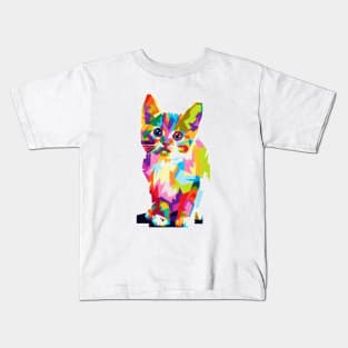 cat lover full color Kids T-Shirt